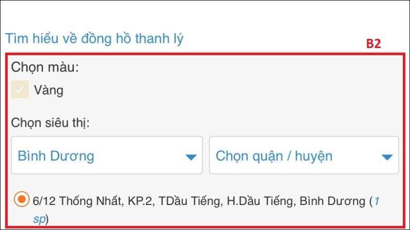 Chọn siêu thị gần nhất Chọn siêu thị gần nhất